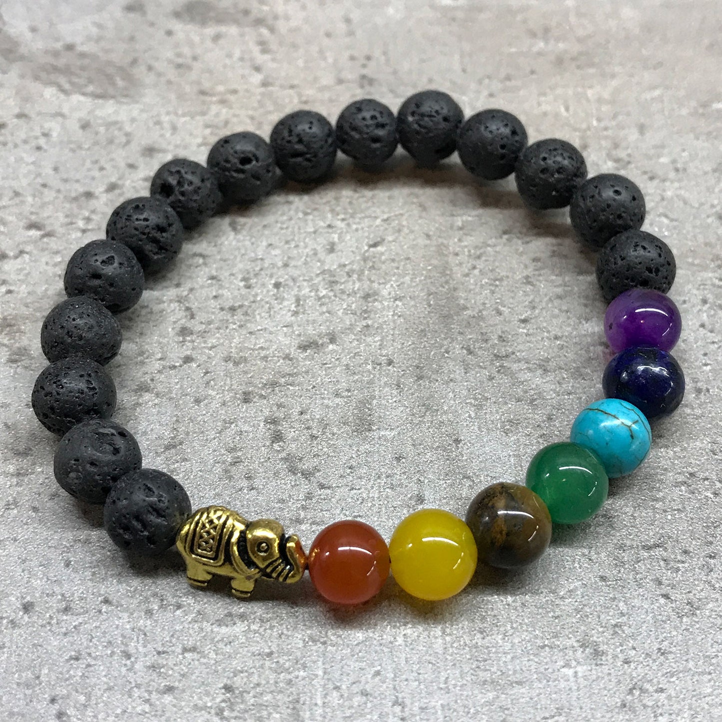 Bratara din Piatra de Lava - Chakra Elefant