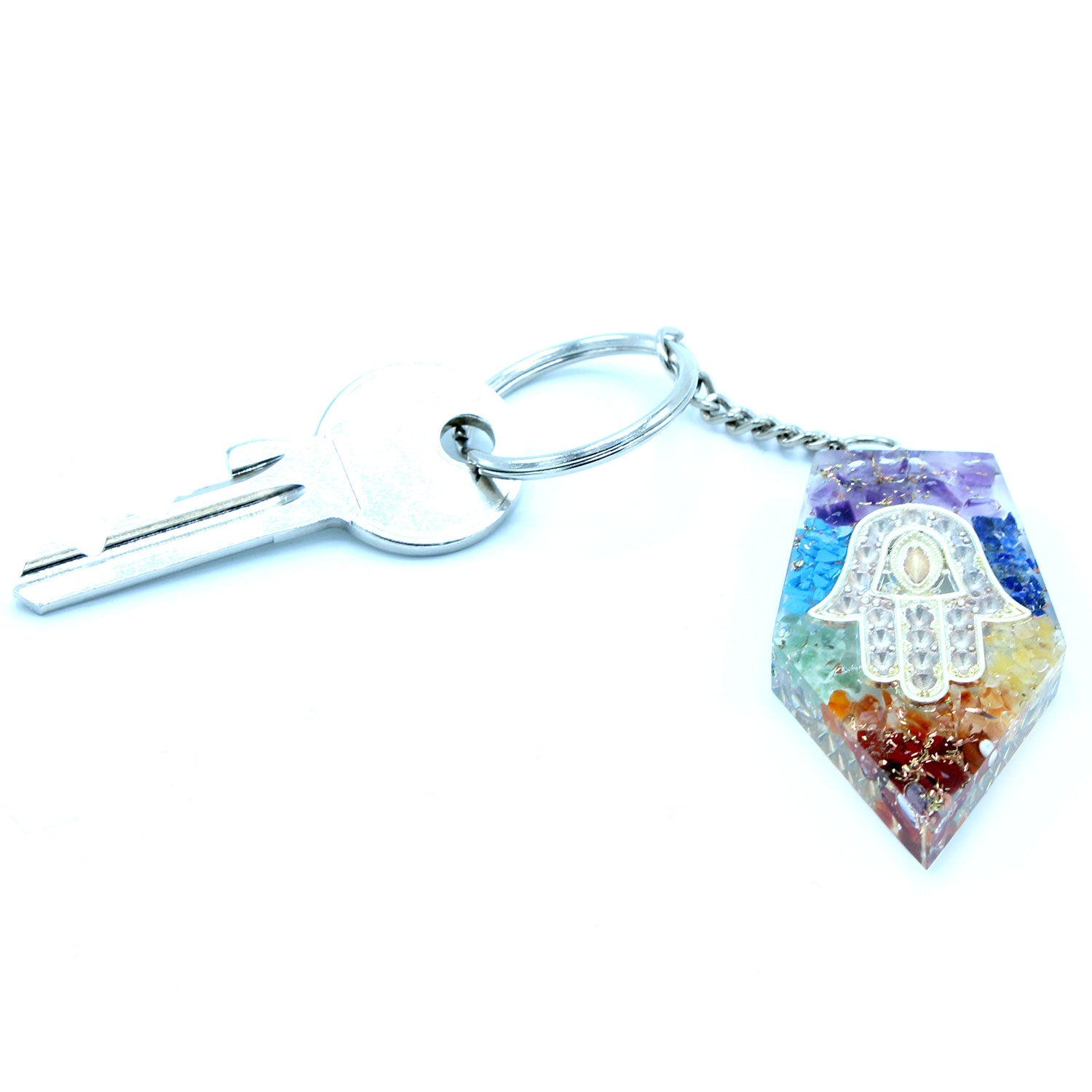 Breloc Orgonic - Piatra Pretioasa Chakra Hamsa