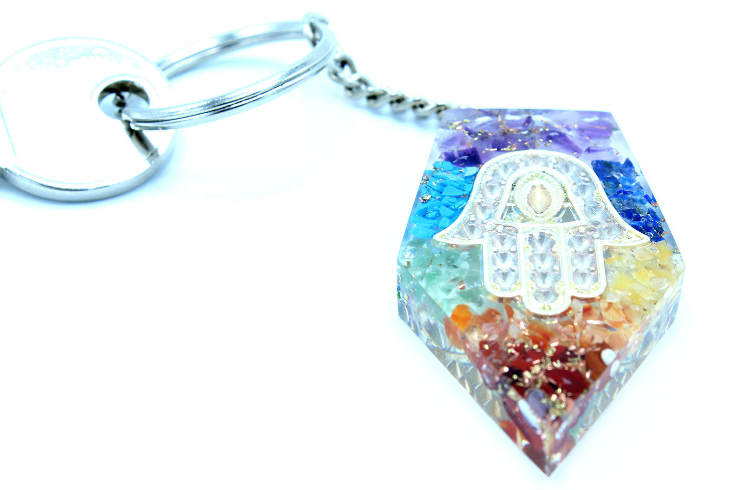 Breloc Orgonic - Piatra Pretioasa Chakra Hamsa