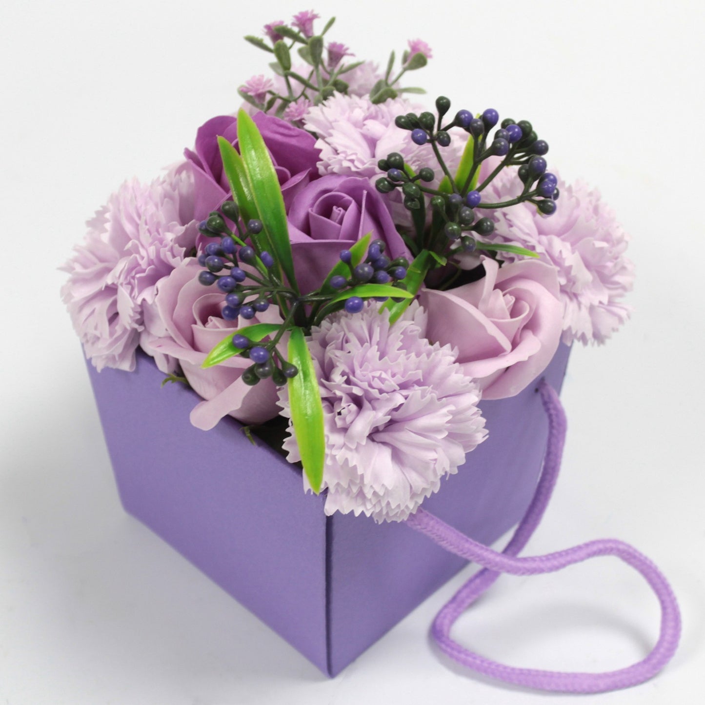 Buchet de Flori de Sapun - Trandafir Roz, Lavanda si Garoafa