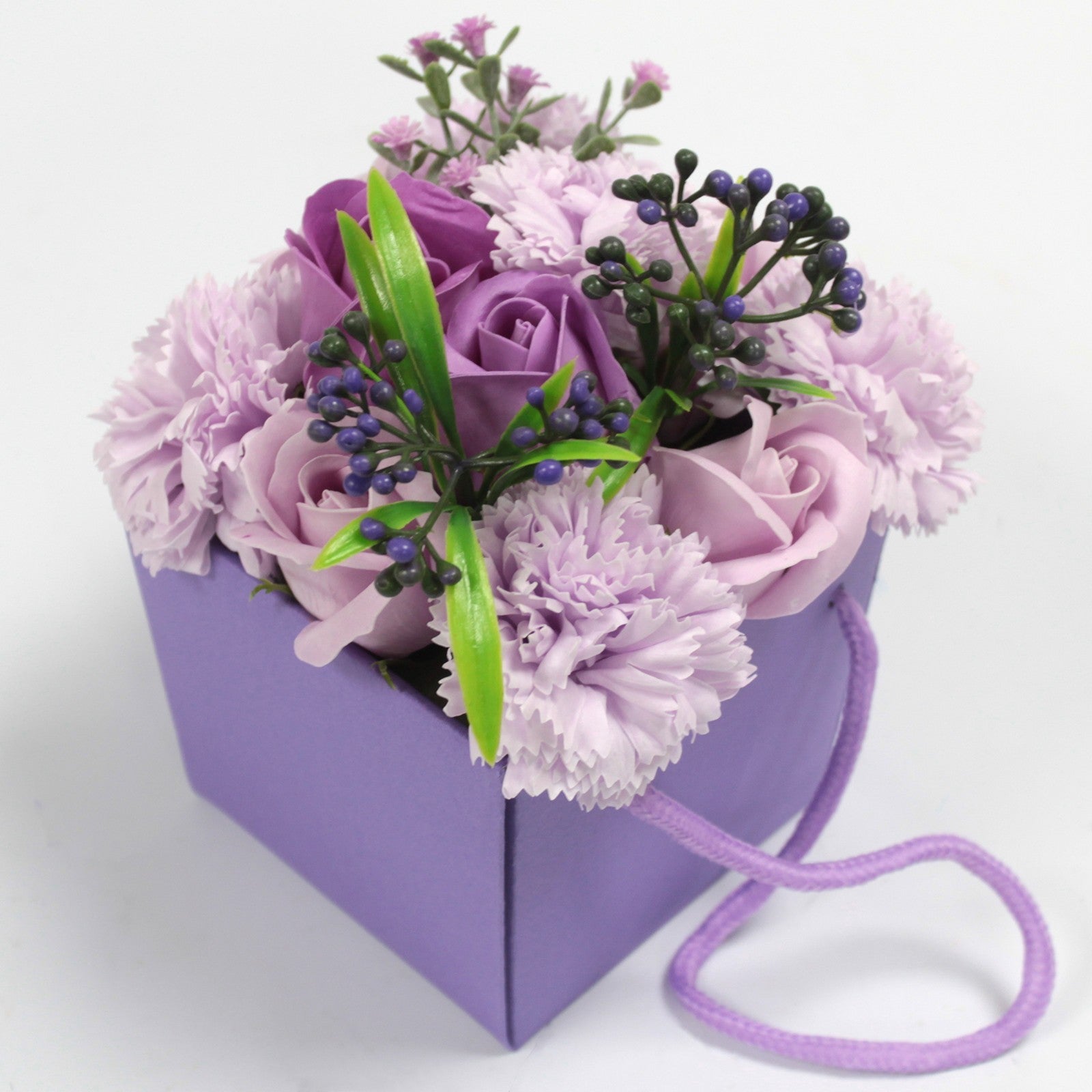 Buchet de Flori de Sapun - Trandafir Roz, Lavanda si Garoafa