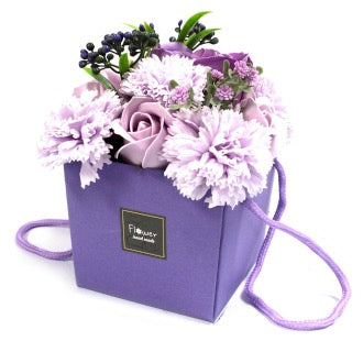 Buchet de Flori de Sapun - Trandafir Roz, Lavanda si Garoafa