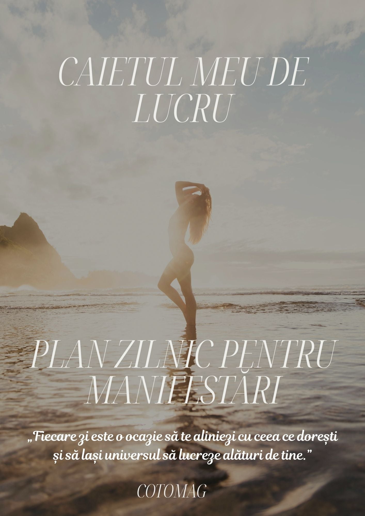 Caiet de Lucru - Plan Zilnic Pentru Manifestari / Jurnal de Manifestare si Productivitate / Planner Pentru Obiective si Intentii / Dezvoltare Personala si Mindset