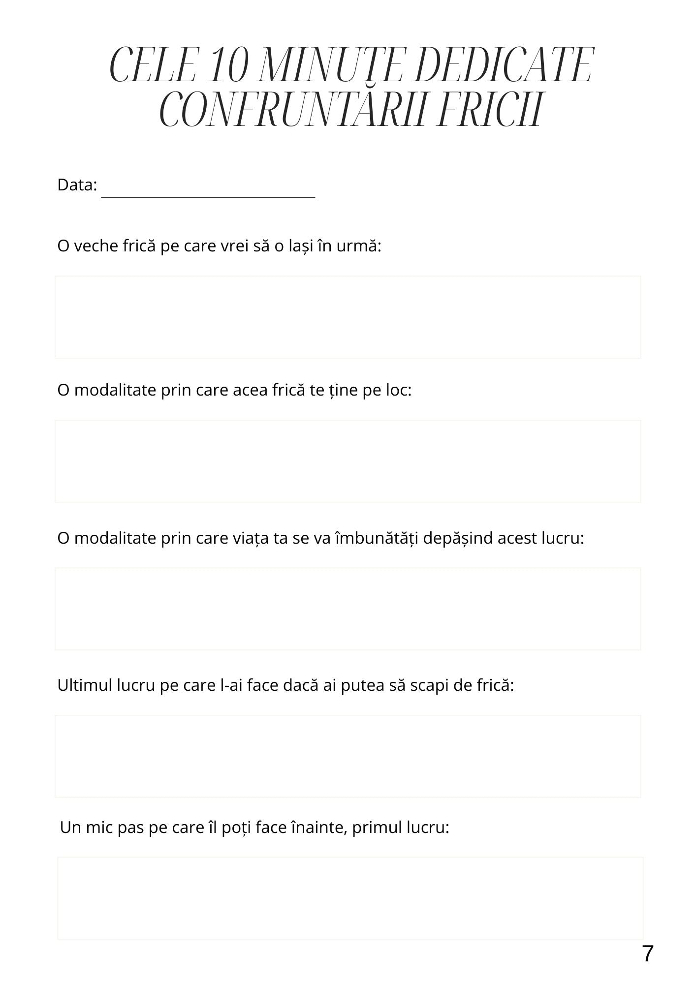 Caiet de Lucru - Plan Zilnic Pentru Manifestari / Jurnal de Manifestare si Productivitate / Planner Pentru Obiective si Intentii / Dezvoltare Personala si Mindset