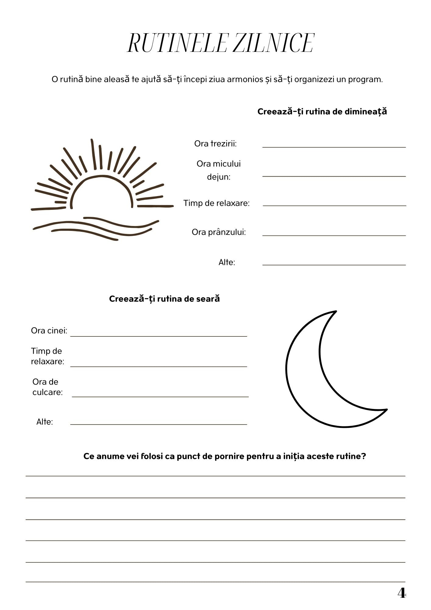 Caiet de Lucru - Puterea Unei Minti Calme - Drumul Tau Spre Claritate Mentala / Dezvoltare Personală & Mindfulness