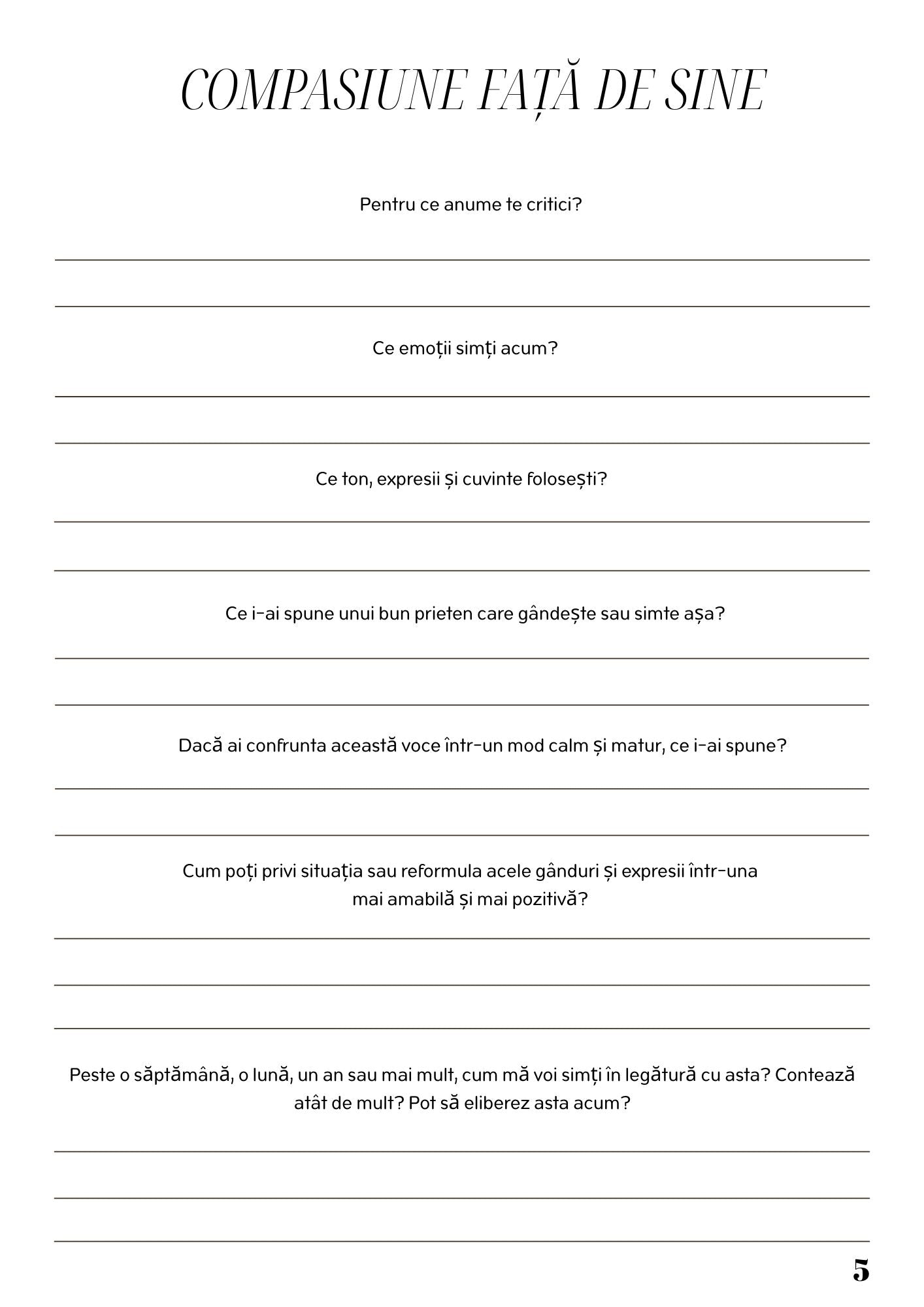 Caiet de Lucru - Puterea Unei Minti Calme - Drumul Tau Spre Claritate Mentala / Dezvoltare Personală & Mindfulness