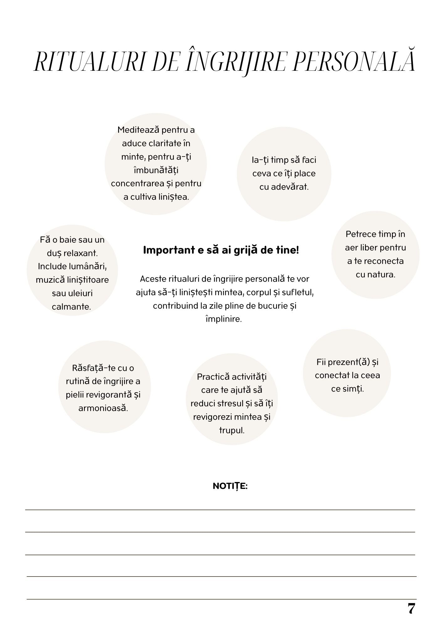 Caiet de Lucru - Puterea Unei Minti Calme - Drumul Tau Spre Claritate Mentala / Dezvoltare Personală & Mindfulness