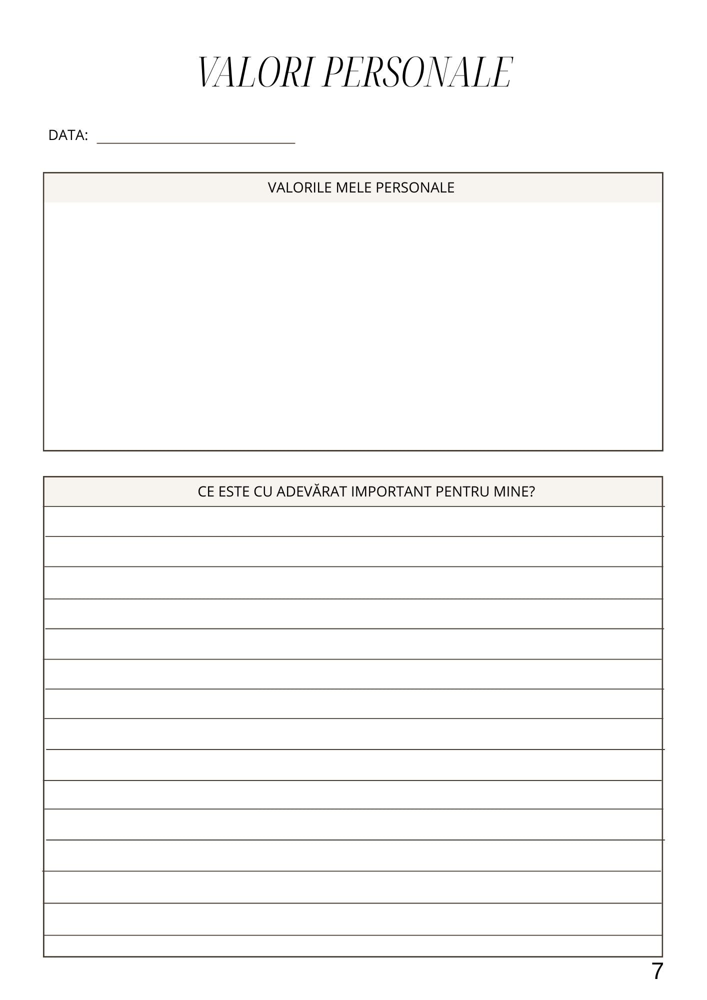 Caietul Meu de Lucru - Mentalitate Financiara Prospera / Educatie Financiara si Mindset Pentru Succes / Dezvoltare Personala si Management Financiar / Abundenta