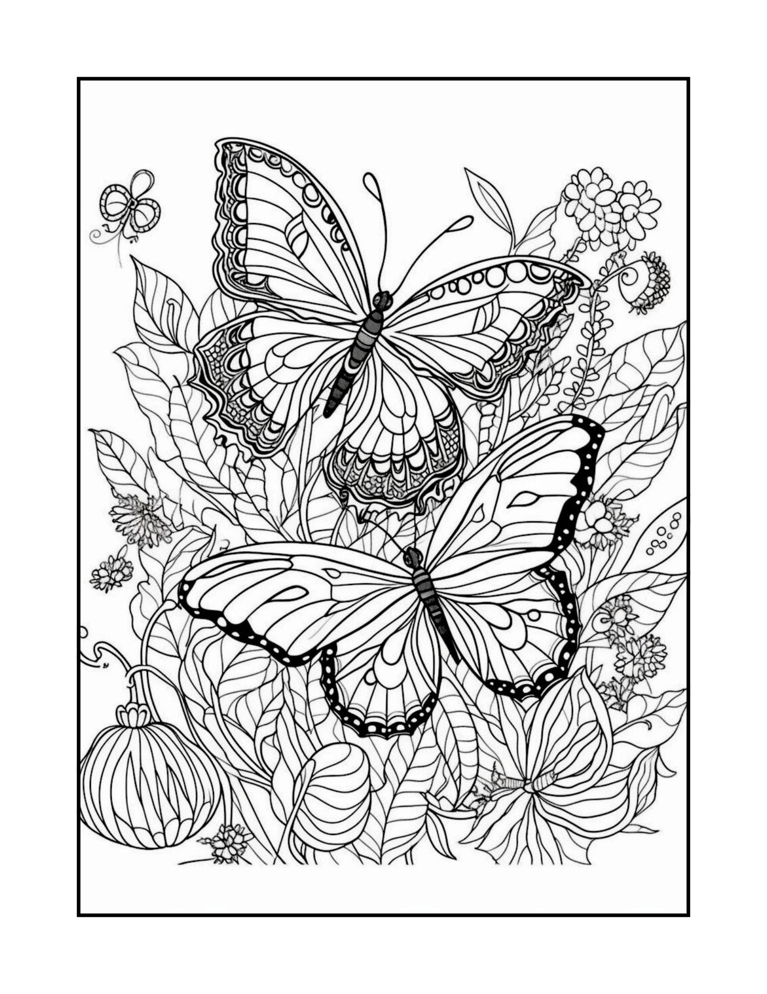 Carte De Colorat Gradina Fluturilor - Transforma Stresul In Arta / Pentru Adulti si Copii