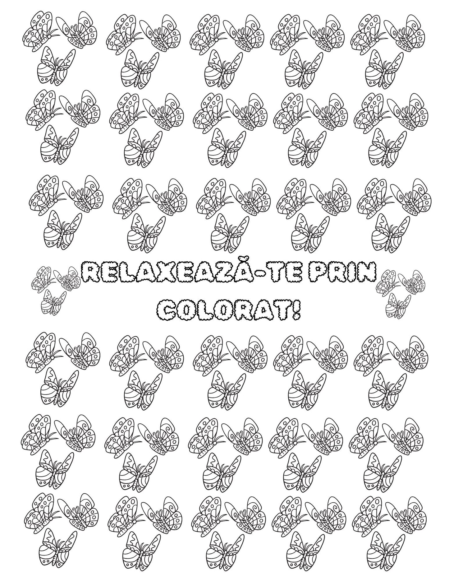 Carte De Colorat Gradina Fluturilor - Transforma Stresul In Arta / Pentru Adulti si Copii