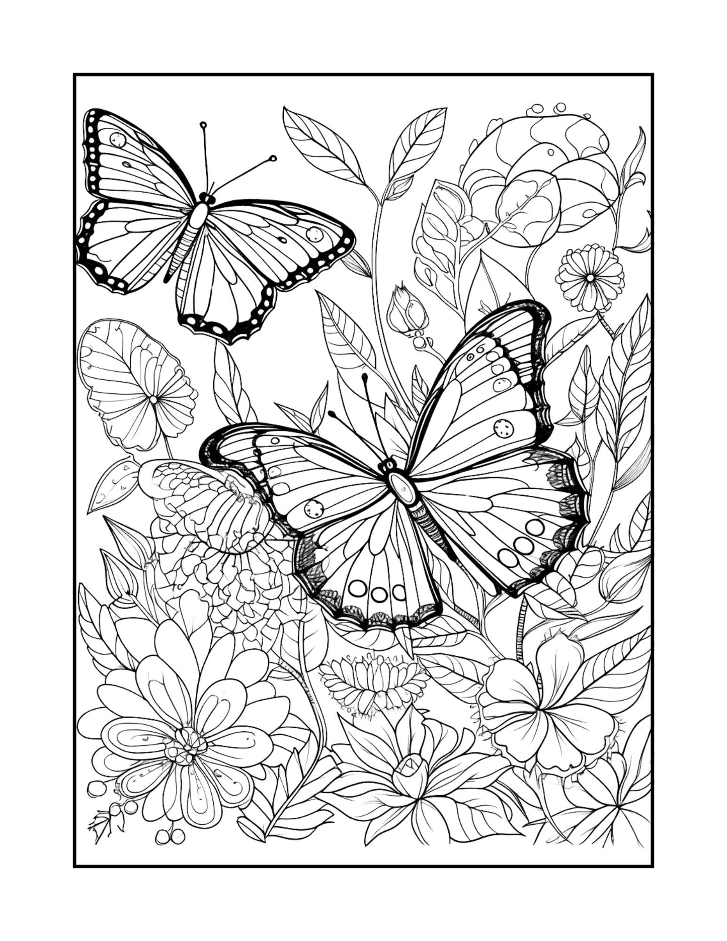 Carte De Colorat Gradina Fluturilor - Transforma Stresul In Arta / Pentru Adulti si Copii