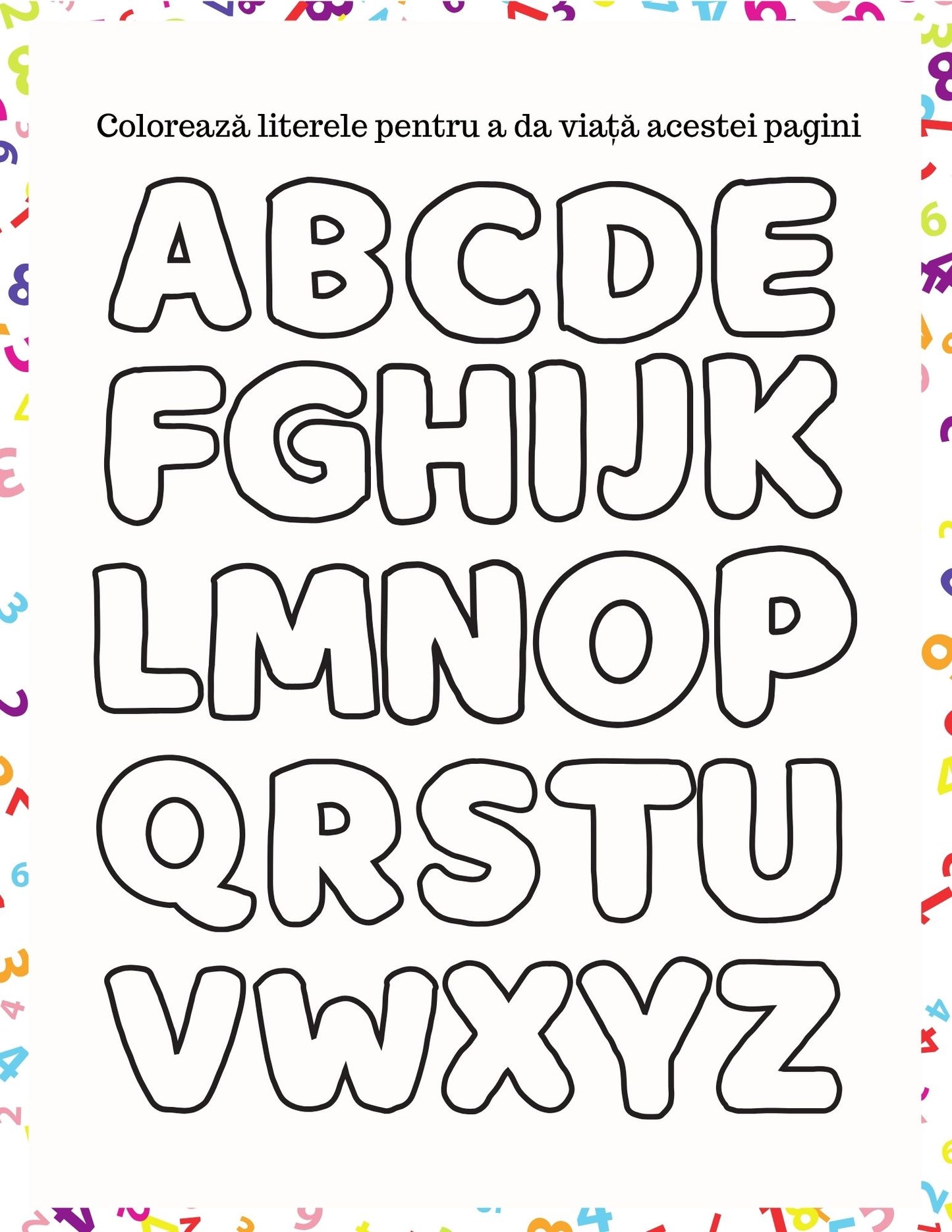 Carte cu Activitati - Alfabetul Si Numerele - Activitati Educative Pentru Copii / Joc Creativ si Educatie / Invatare Interactiva si Distractiva