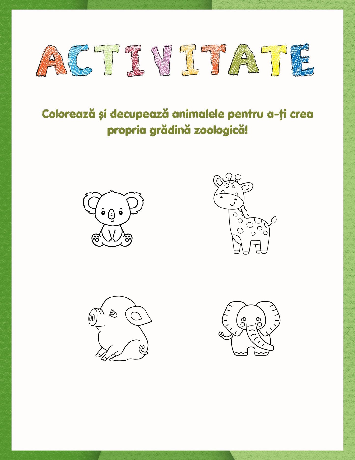 Carte cu Activitati - Decupam , Coloram si Ne Jucam - Activitati Educative Pentru Copii / Joc Creativ si Educatie / Invatare Interactiva si Distractiva