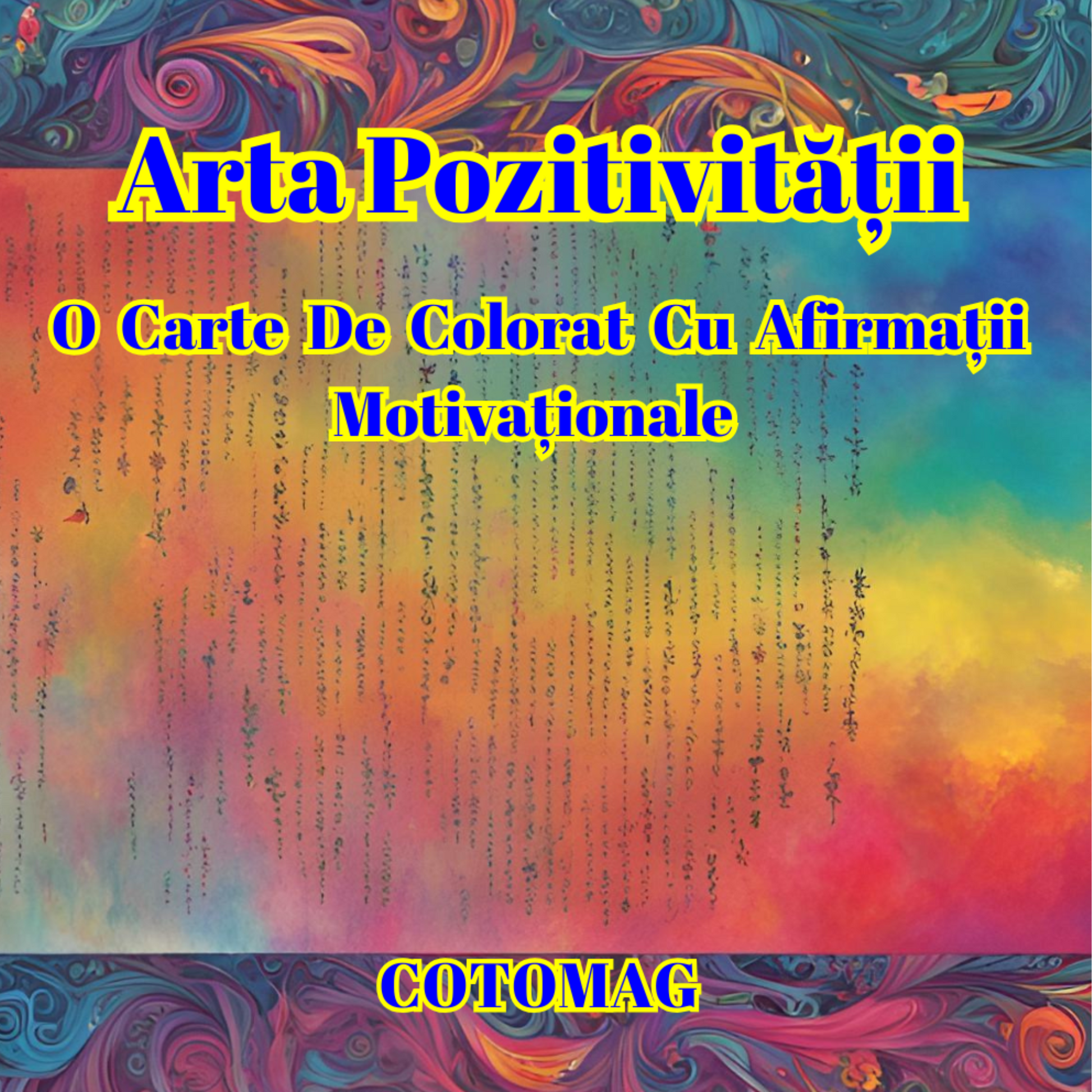 Carte de Colorat Arta Pozitivitatii - O Carte de Colorat cu Afirmatii Motivationale / Carte Digitala / Ebook