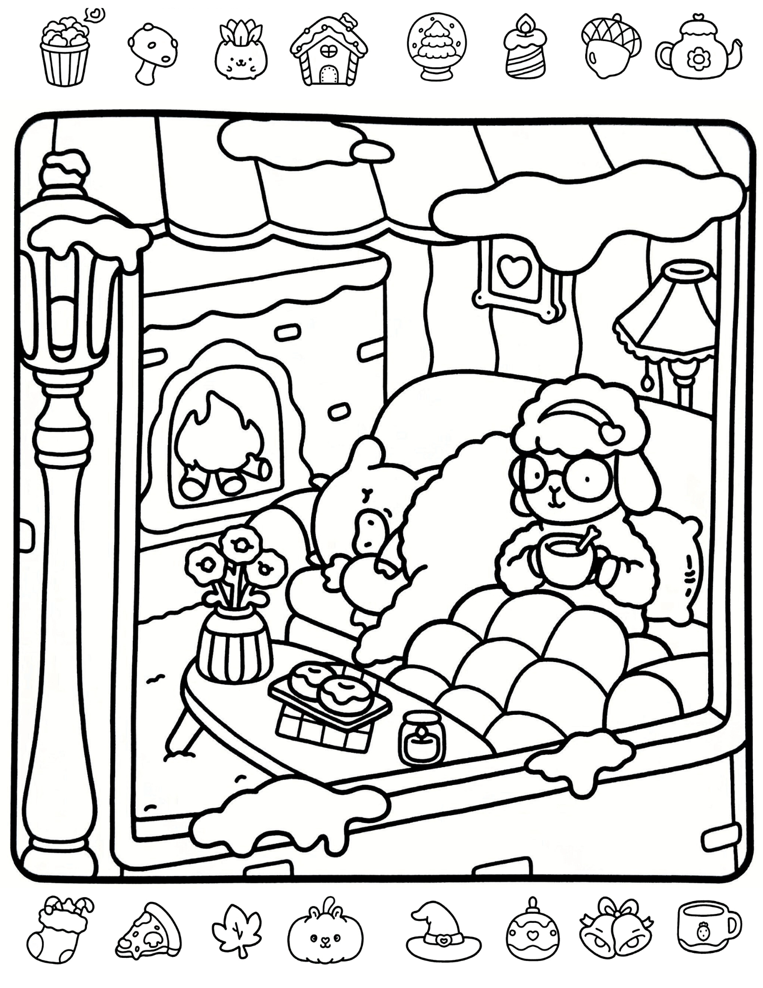 Carte de Colorat Cozy Moments - Activitati Care Aduc Calm si Relaxare: Pentru Adulti si Copii \ Carte Digitala \ Ebook 