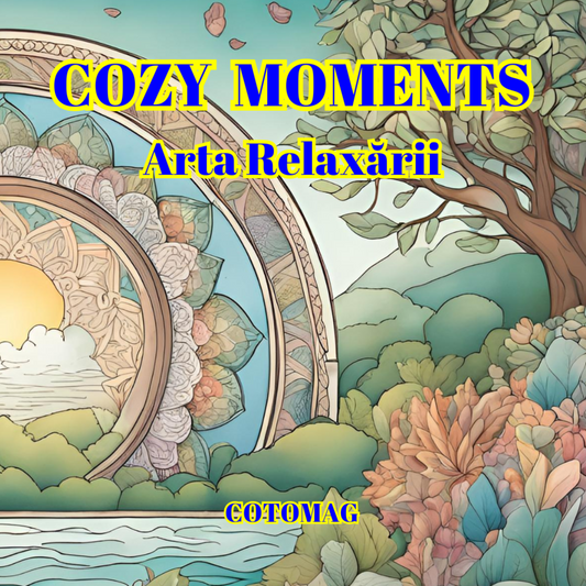Carte de Colorat Cozy Moments - Arta Relaxarii Pentru Adulti si Copii / Carte Digitala / Ebook