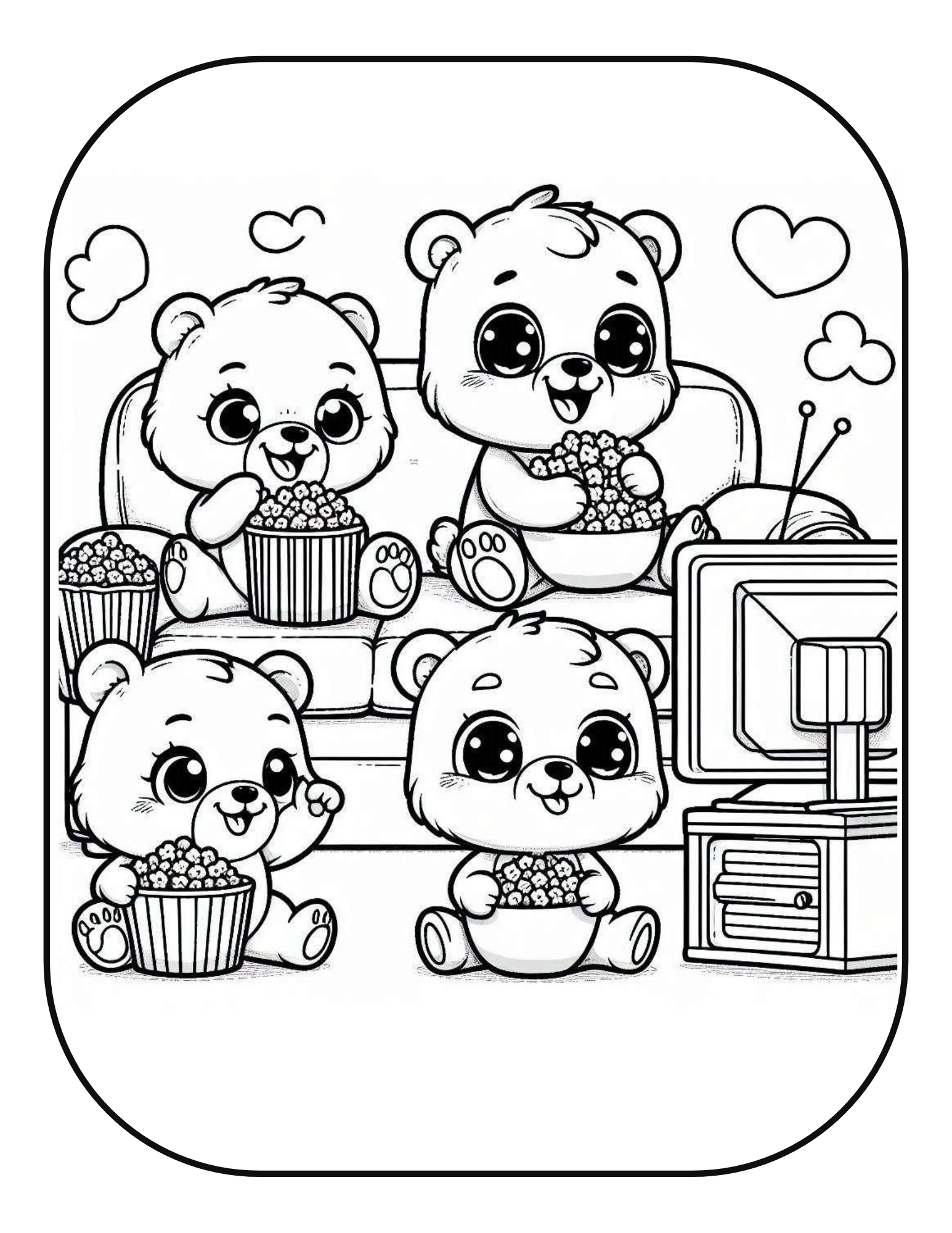 Carte de Colorat Cozy Moments - Fyzzy Hyggy - Familie Fericita Vol 1 :  Pentru Adulti si Copii