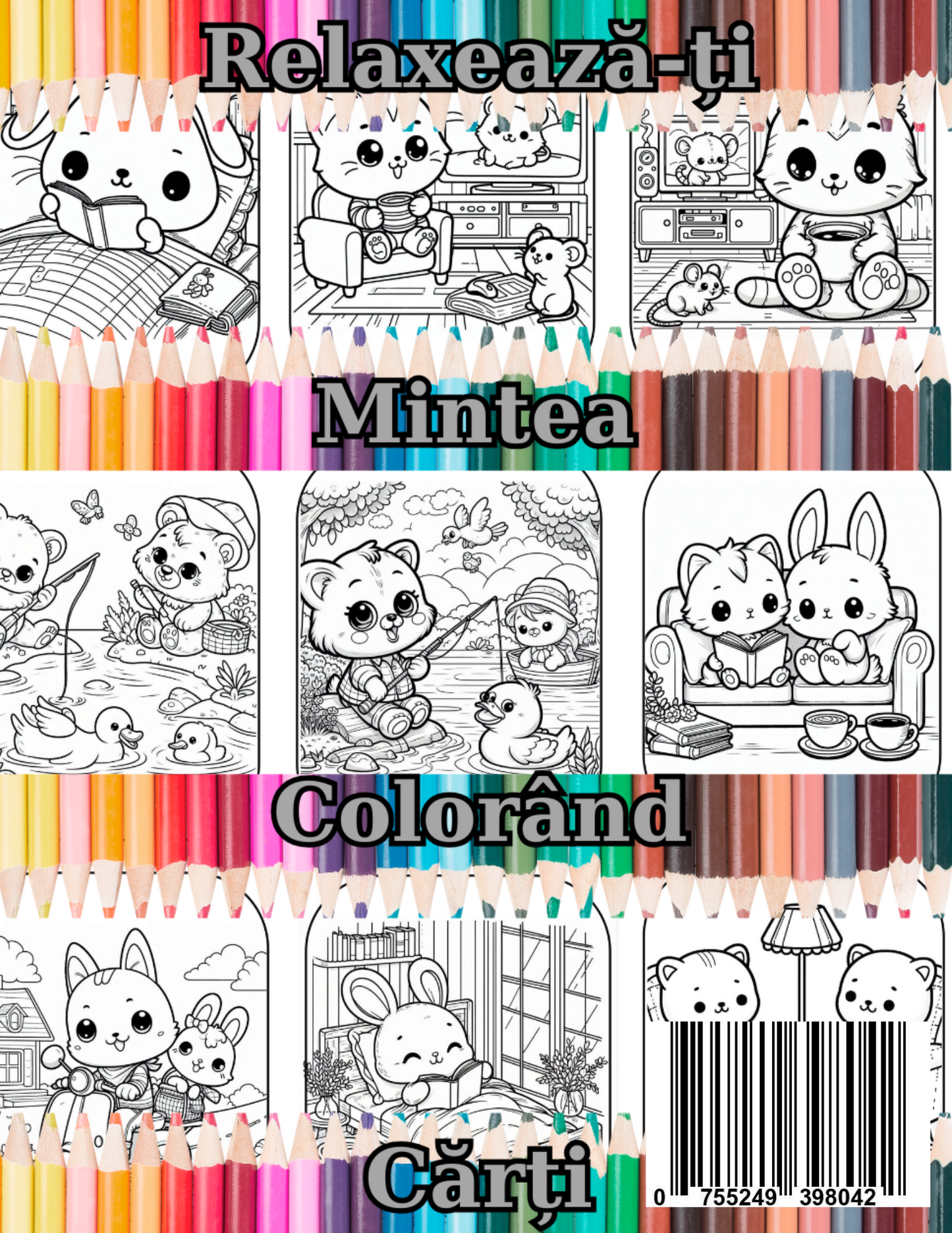 Carte de Colorat Cozy Moments - Fyzzy Hyggy - Familie Fericita Vol 1 :  Pentru Adulti si Copii
