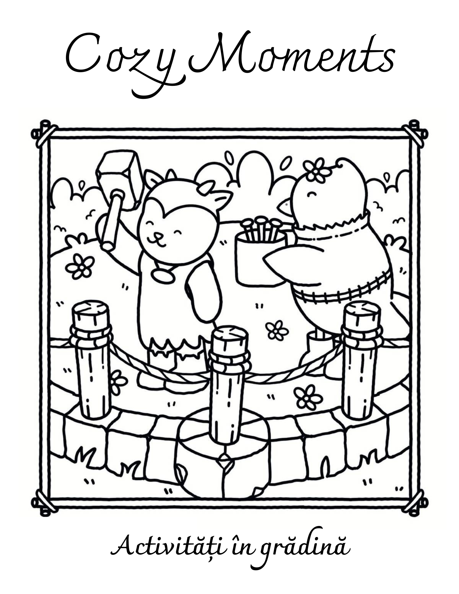Carte de Colorat Cozy Moments - Povesti Misterioase -  Din Epoca de Piatra Pentru Adulti si Copii \ Carte Digitala \ Ebook 
