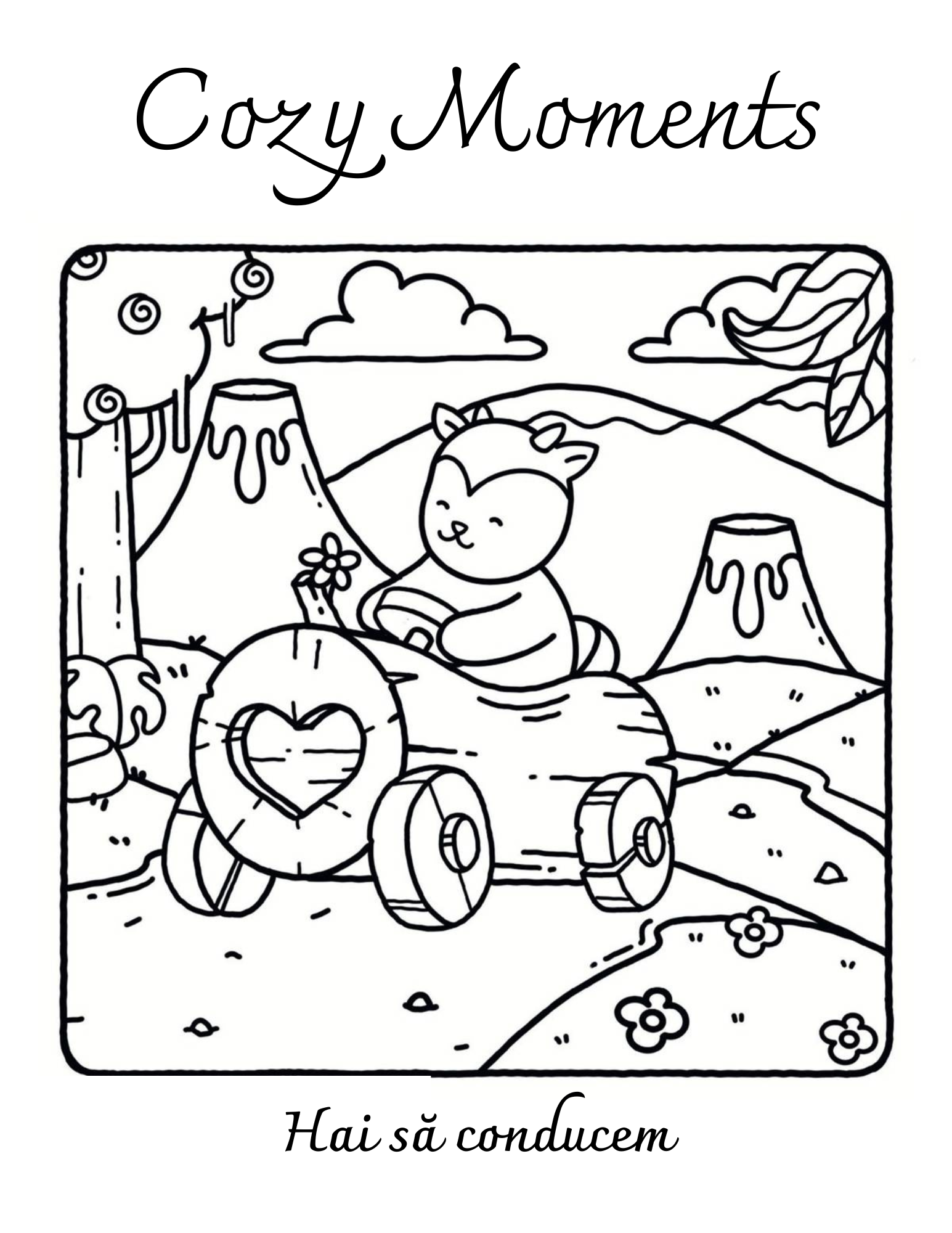 Carte de Colorat Cozy Moments - Povesti Misterioase -  Din Epoca de Piatra Pentru Adulti si Copii \ Carte Digitala \ Ebook 