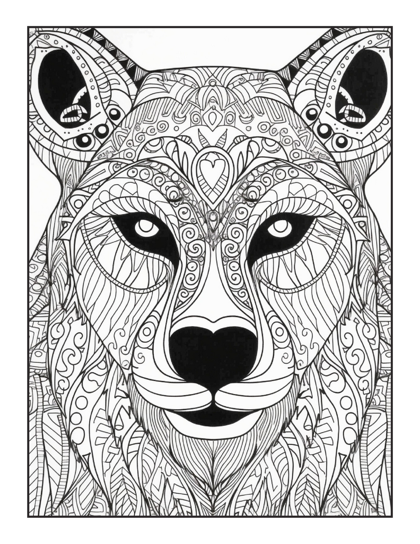 Carte de Colorat Lumea Magica a Animalelor Mandala – O Carte de Colorat Relaxanta Pentru Adulti si Copii / Carte Digitala / Ebook