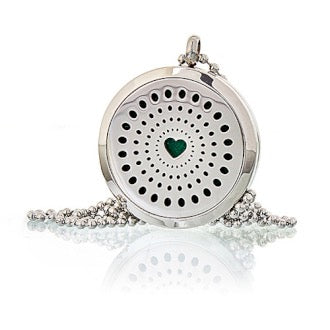 Colier Bijuterii Aromaterapie - Inima cu Diamante 30 mm