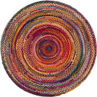 Covor Rotund din Iuta si Bumbac - 90 cm