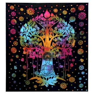 Cuvertura de Pat din Bumbac - Arborele Bodhi