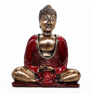 Decoratiune Buddha Rosu/Auriu 