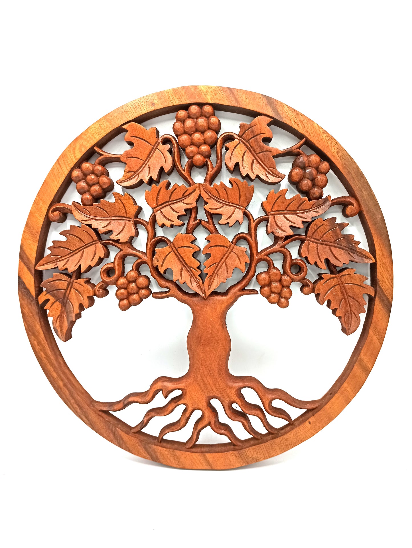Decoratiune din Lemn - Arborele Vietii cu Struguri