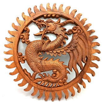 Decoratiune din Lemn - Dragon
