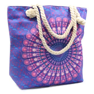Geanta Colorata cu Model Mandala Mov