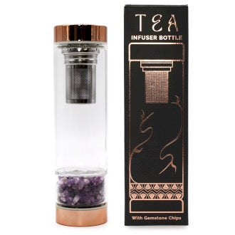 Infuzor Ceai din Sticla cu Cristale - Ametist