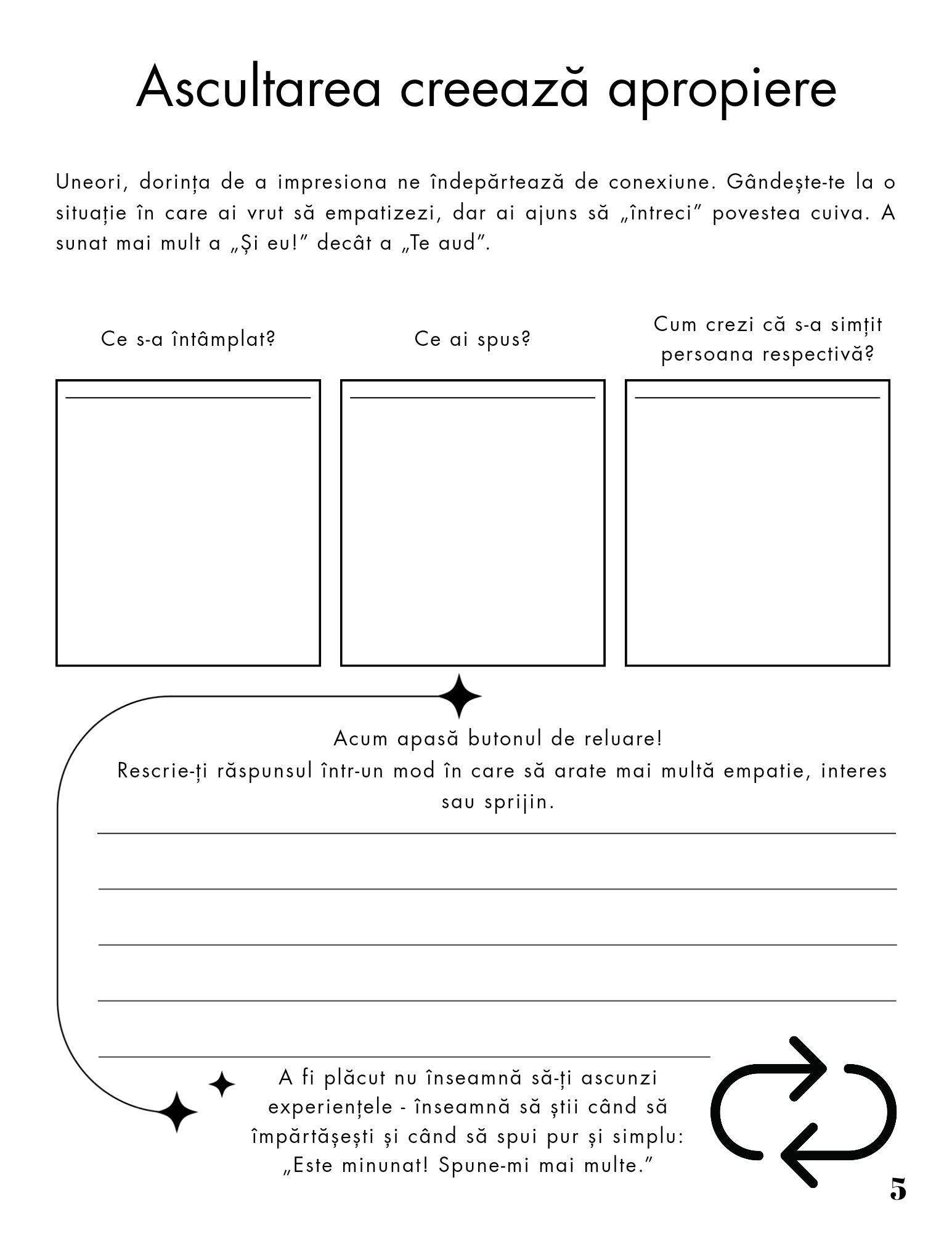 Jurnal pentru dezvoltarea comunicării și relațiilor copertă minimalistă