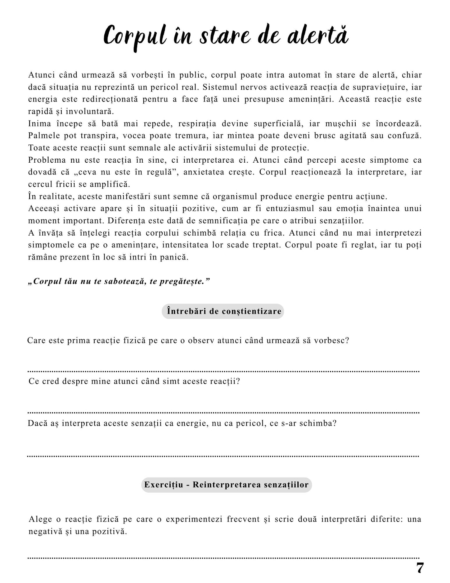 Jurnal Vocea Mea Contează copertă dezvoltare personală curaj de a vorbi