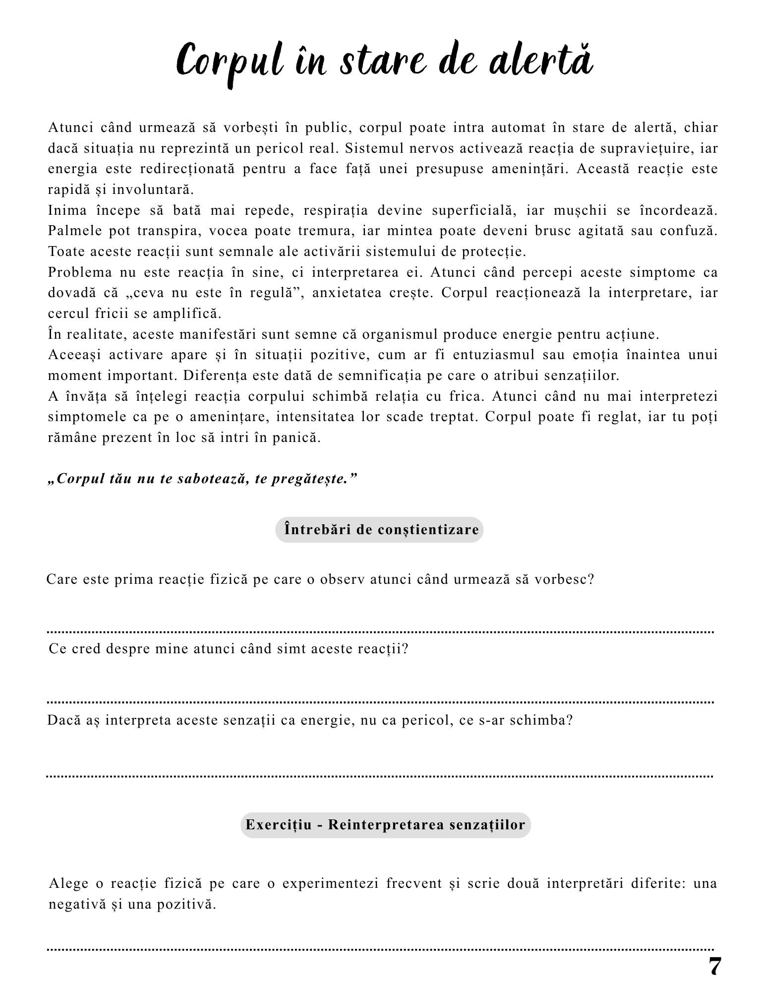 Jurnal Vocea Mea Contează copertă dezvoltare personală curaj de a vorbi