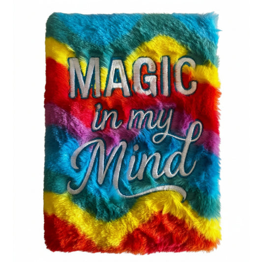 Jurnal de vise Magie în Mintea Mea cu o copertă moale multicoloră, 80 de pagini și dimensiunea de 15 × 21 cm, pentru vise, povești și idei creative – Cotomag