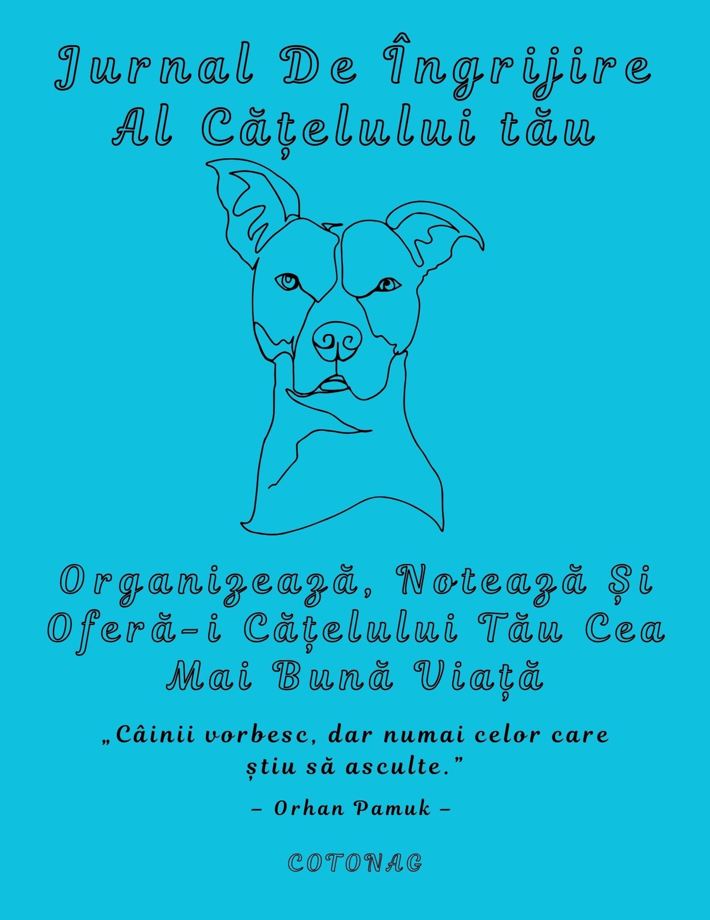 Jurnal îngrijire cățel PDF – jurnal digital pentru organizare și sănătate animal
