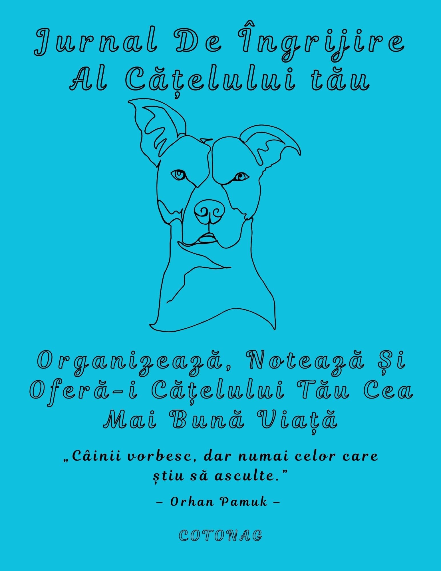 Jurnal îngrijire cățel PDF – jurnal digital pentru organizare și sănătate animal