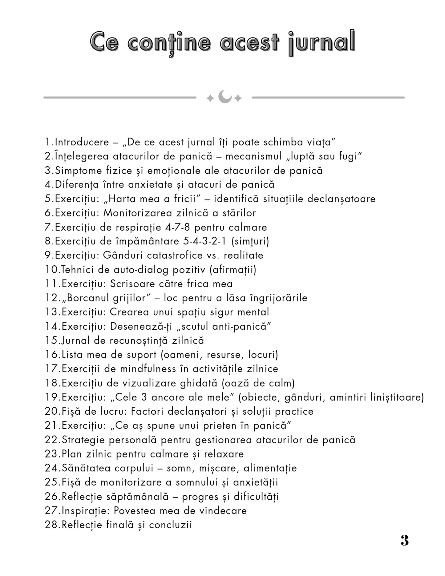 Jurnal pentru Atacuri de Panică – De la Frică la Control