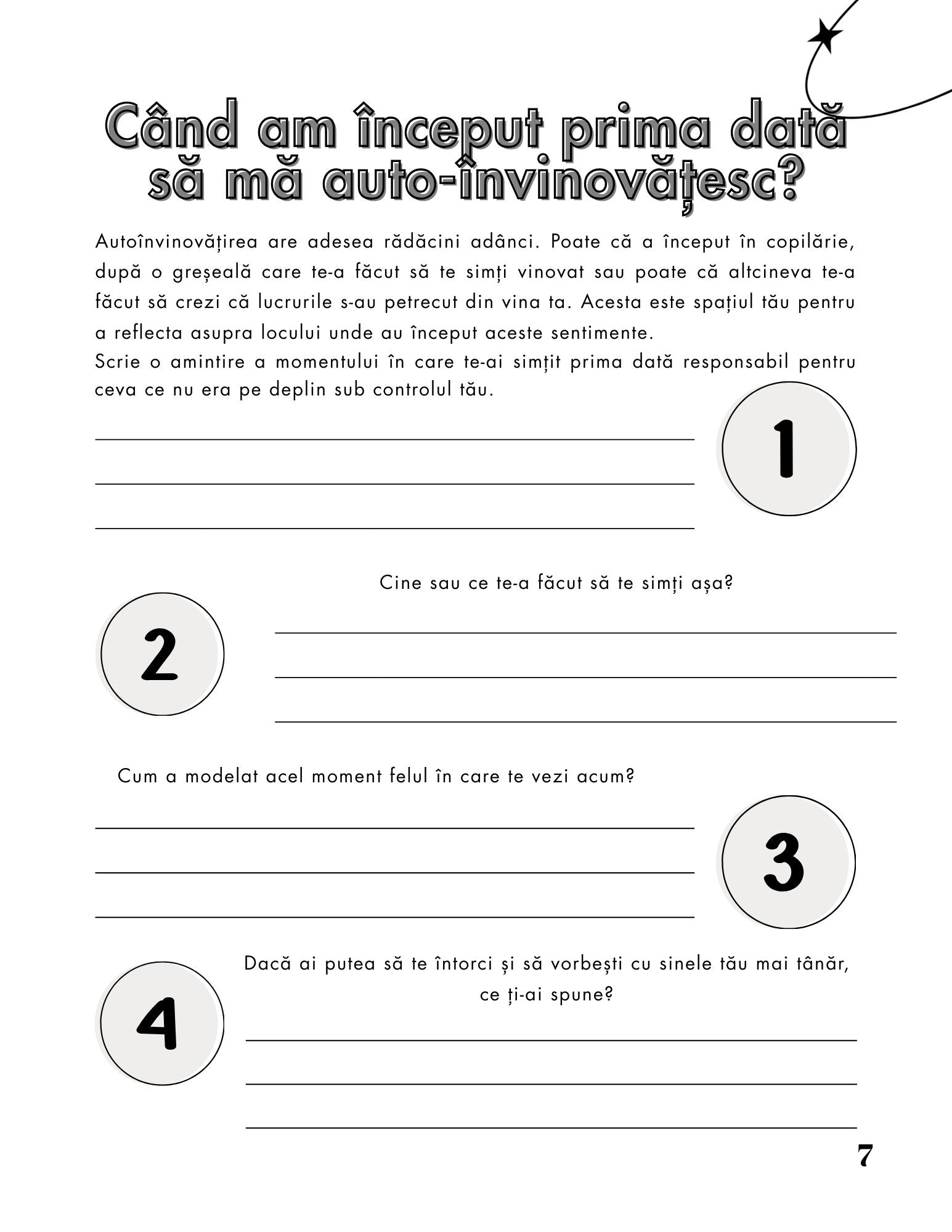 Jurnalul De Lucru Pentru Eliberarea De Autoinvinovatire - Intalnirea Cu Mine Insumi / Carte De Dezvoltare Personala / Eliberare Autoinvinuire / Autocunoastere / Vindecare Emotionala