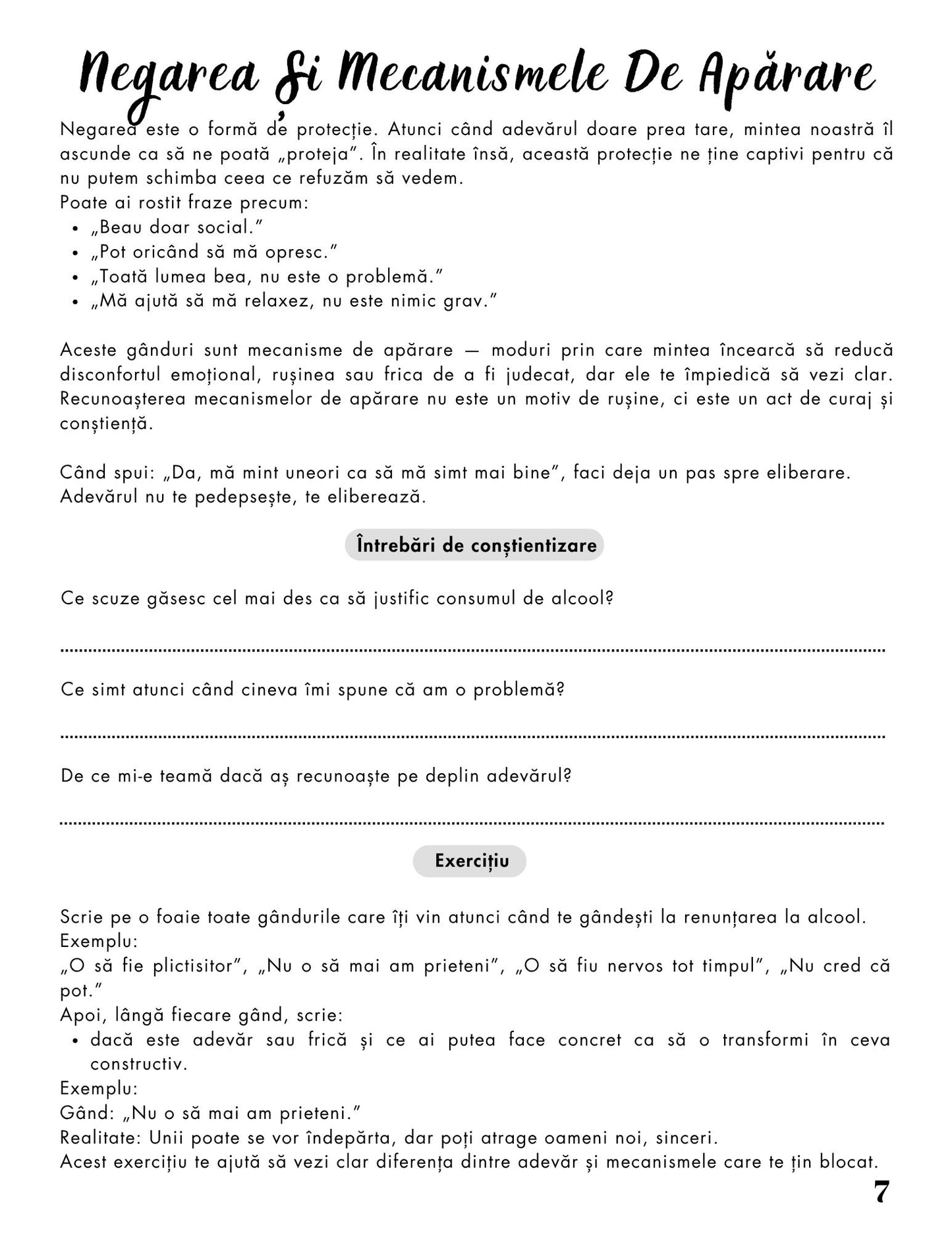 Jurnalul Eliberarii Mele - O Calatorie Pas Cu Pas Pentru Vindecarea Dependentei De Alcool - Calatoria Spre Claritate / Program de Autovindecare / Transformare Personala / Regasirea Sinelui