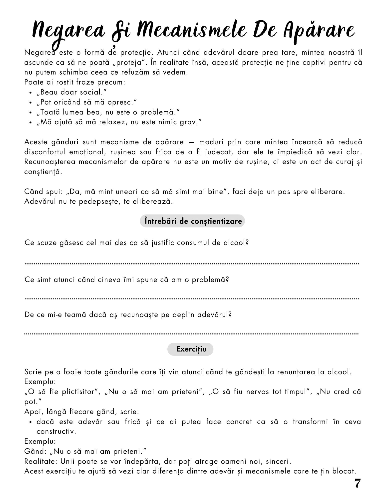 Jurnalul Eliberarii Mele - O Calatorie Pas Cu Pas Pentru Vindecarea Dependentei De Alcool - Calatoria Spre Claritate / Program de Autovindecare / Transformare Personala / Regasirea Sinelui