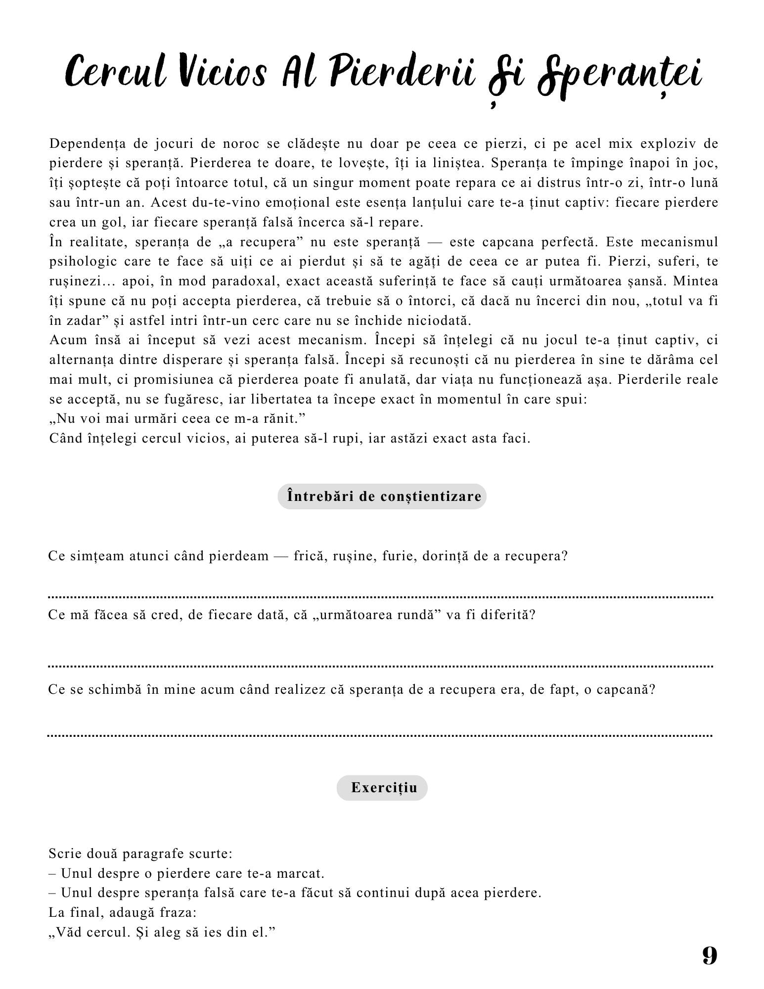 Jurnalul Eliberarii Mele - O Calatorie Pas Cu Pas Pentru Vindecarea Dependentei Jocurilor De Noroc - Calatoria Spre Claritate / Program de Autovindecare / Transformare Personala / Regasirea Sinelui