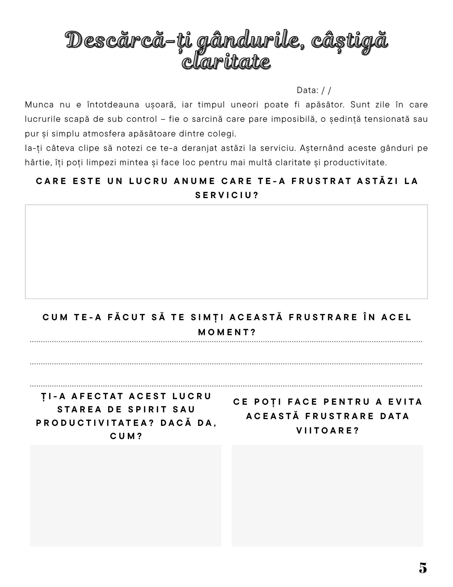 Jurnalul Frustrarilor Mele Zilnice - Depasirea Momentelor Deranjante Din Viata Mea / Dezvoltare Personala / Gestionare a Emotiilor Negativе / Depasirea Stresului Si A Momentelor Tensionate