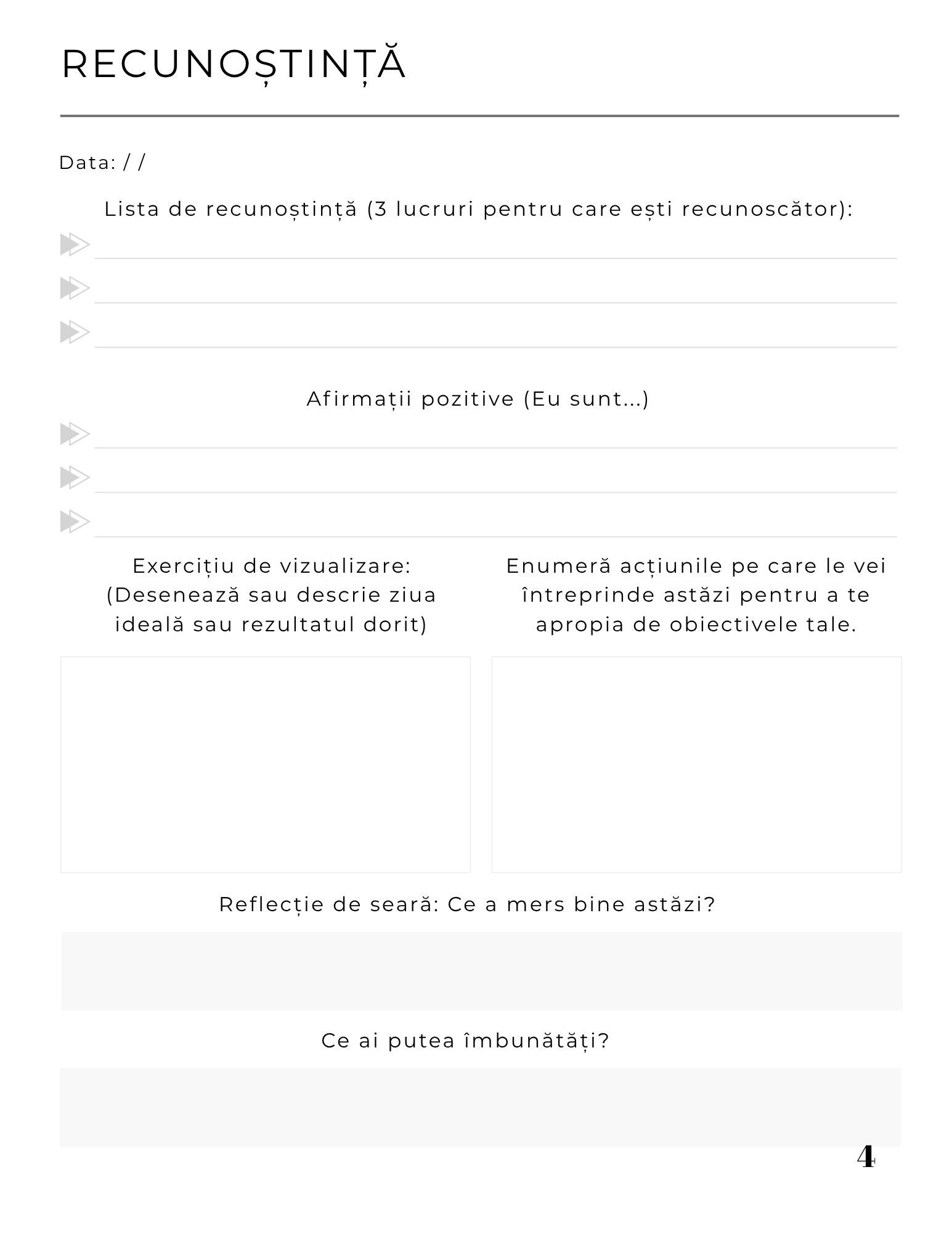 Jurnalul Gandirii Pozitive - Resetarea Mintii / Dezvoltare Personala, Motivatie Si Succes | Agenda De Autoreflectie Si Recunostinta