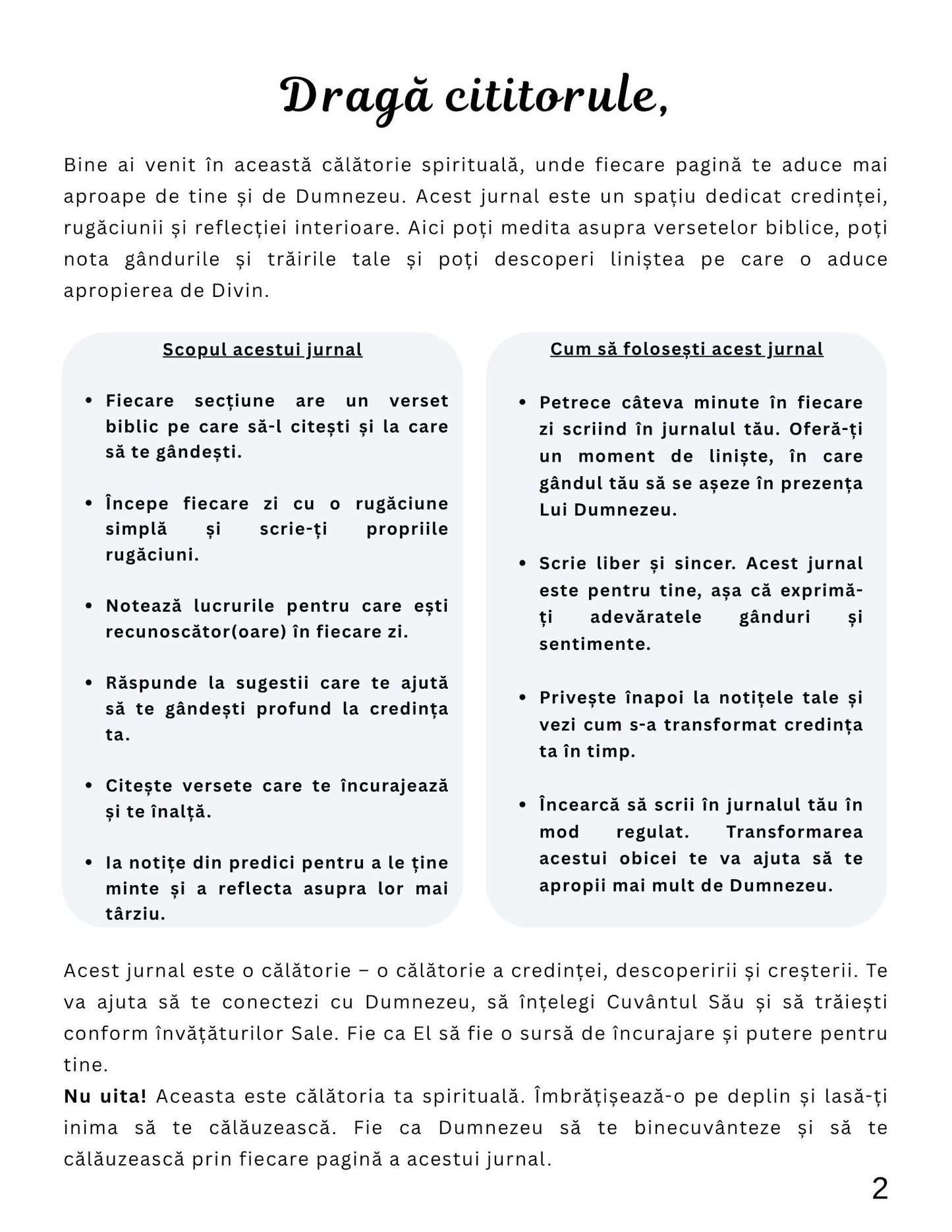 Jurnalul Meu De Calatorie Spirituala - Semintele Credintei / Ghid de Reflectie si Credinta/ Dezvoltare Personala / Autocunoastere / Echilibru Interior / Recunostinta / Mindfulness Si Motivatie