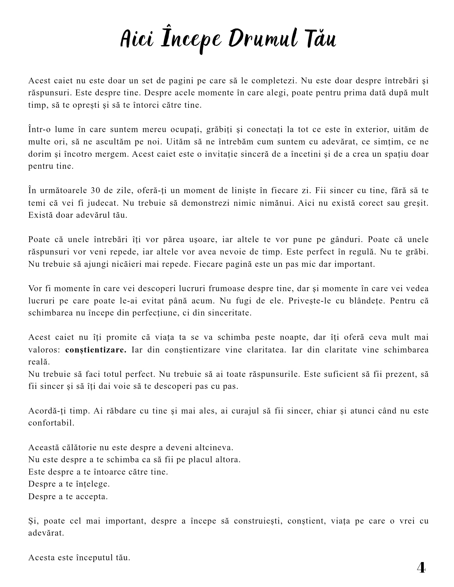 jurnal dezvoltare personală 30 zile PDF transformare obiceiuri și obiective