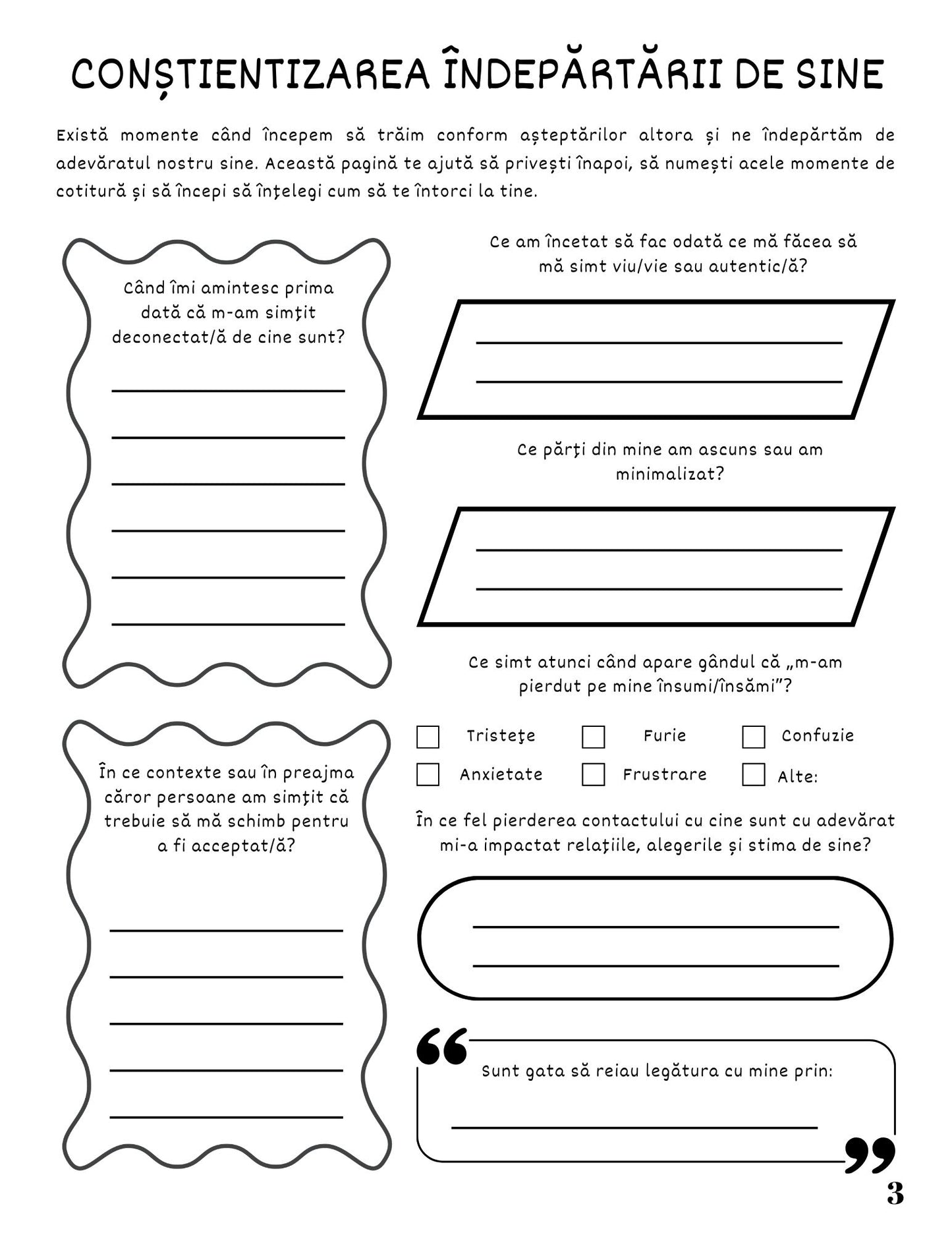 Jurnalul Meu de Lucru - Explorarea Identitatii Personale / Ghid Practic / Autocunoastere / Personalitate / Dezvoltare Personala / Reflectie / Echilibru Emotional 