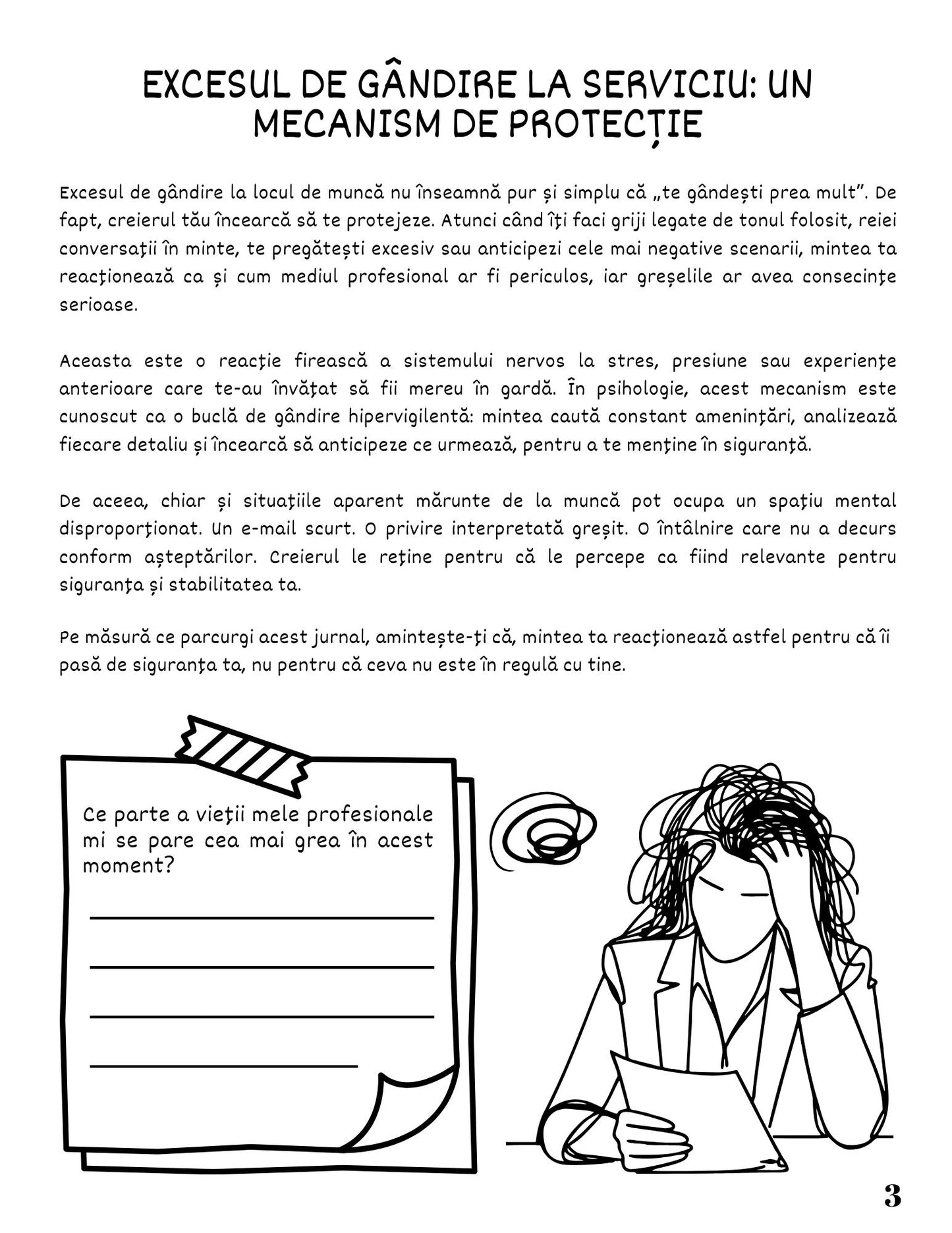 Jurnalul Meu de Lucru - Gandirea Excesiva Si Supraanaliza In Activitatea Profesionala / Ghid Practic / Autocunoastere / Personalitate / Dezvoltare Personala / Reflectie / Echilibru Emotional / Carte Digitala / Ebook